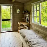 Log With View Of Meadow And Sea *