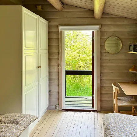 Log With View Of Meadow And Sea Holiday home Tranekaer